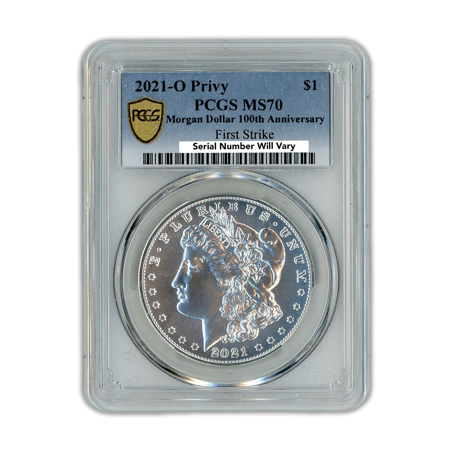 2021 O Morgan Silver Dollar - Privy - New Orleans - PCGS MS70 First Strike
