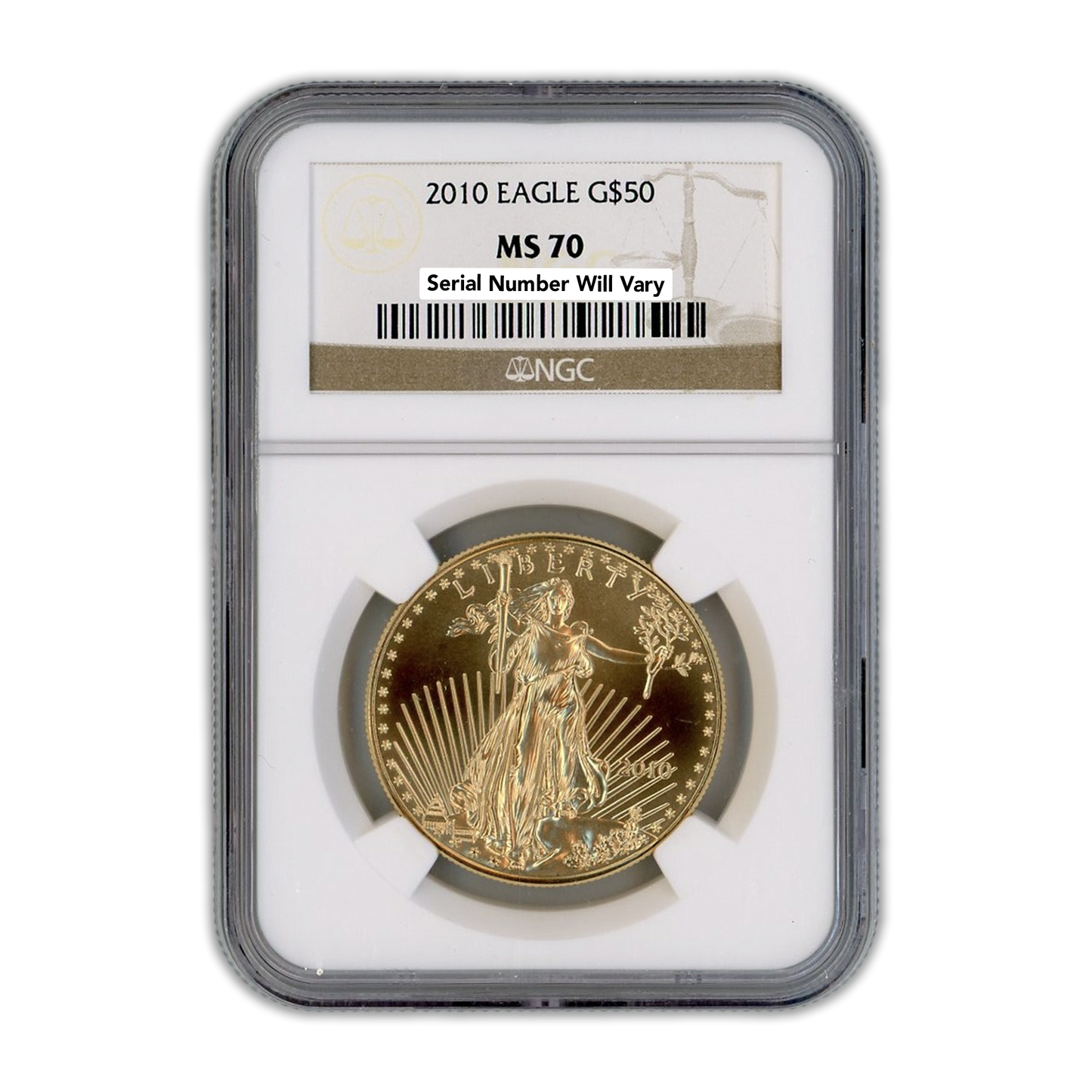 2010 $50 Gold Eagle NGC MS70