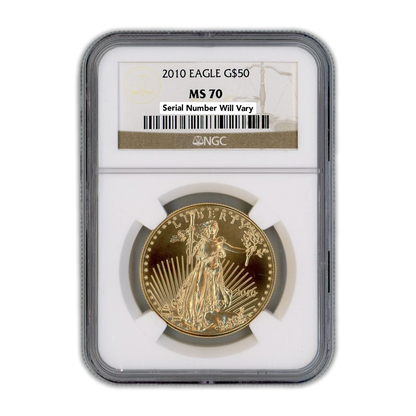 2010 $50 Gold Eagle NGC MS70