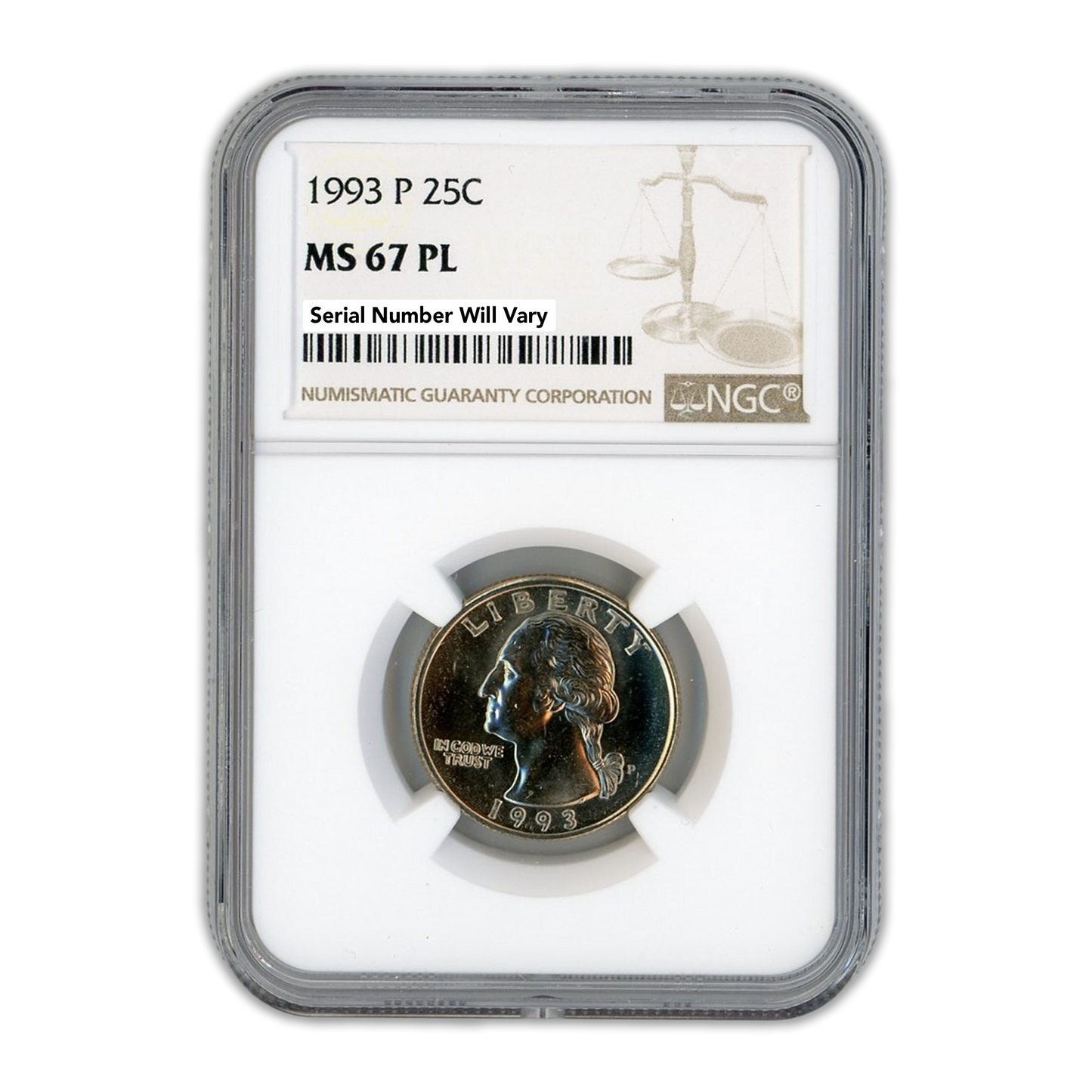1993 Washington Quarter Philadelphia - NGC MS67 PL