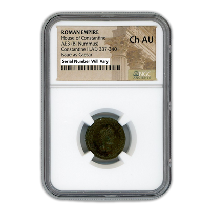 Ancient Roman Bronze Coin- House of Constantine - Constantine II - Choice AU