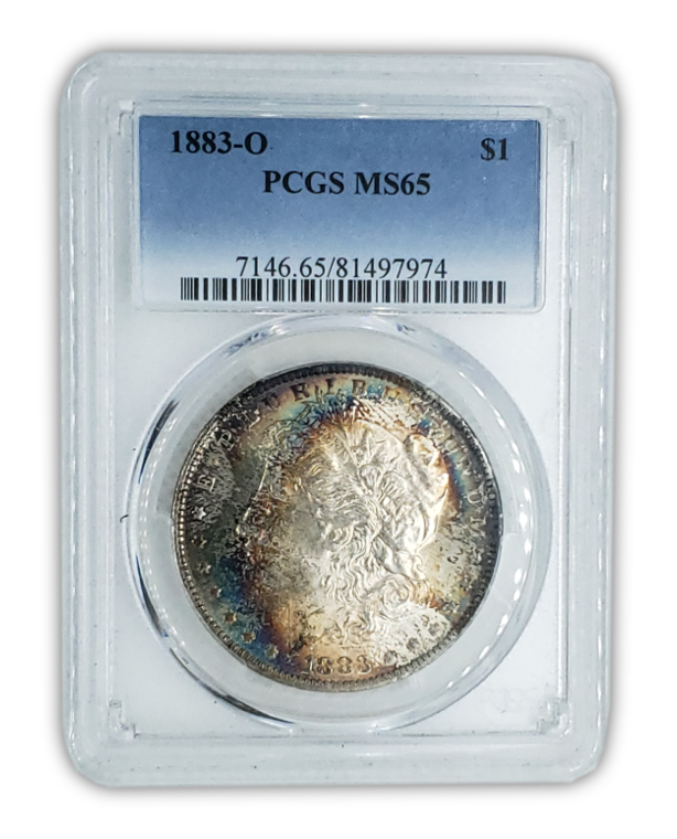 1883 Morgan Silver Dollar New Orleans- PCGS MS65 - Toned