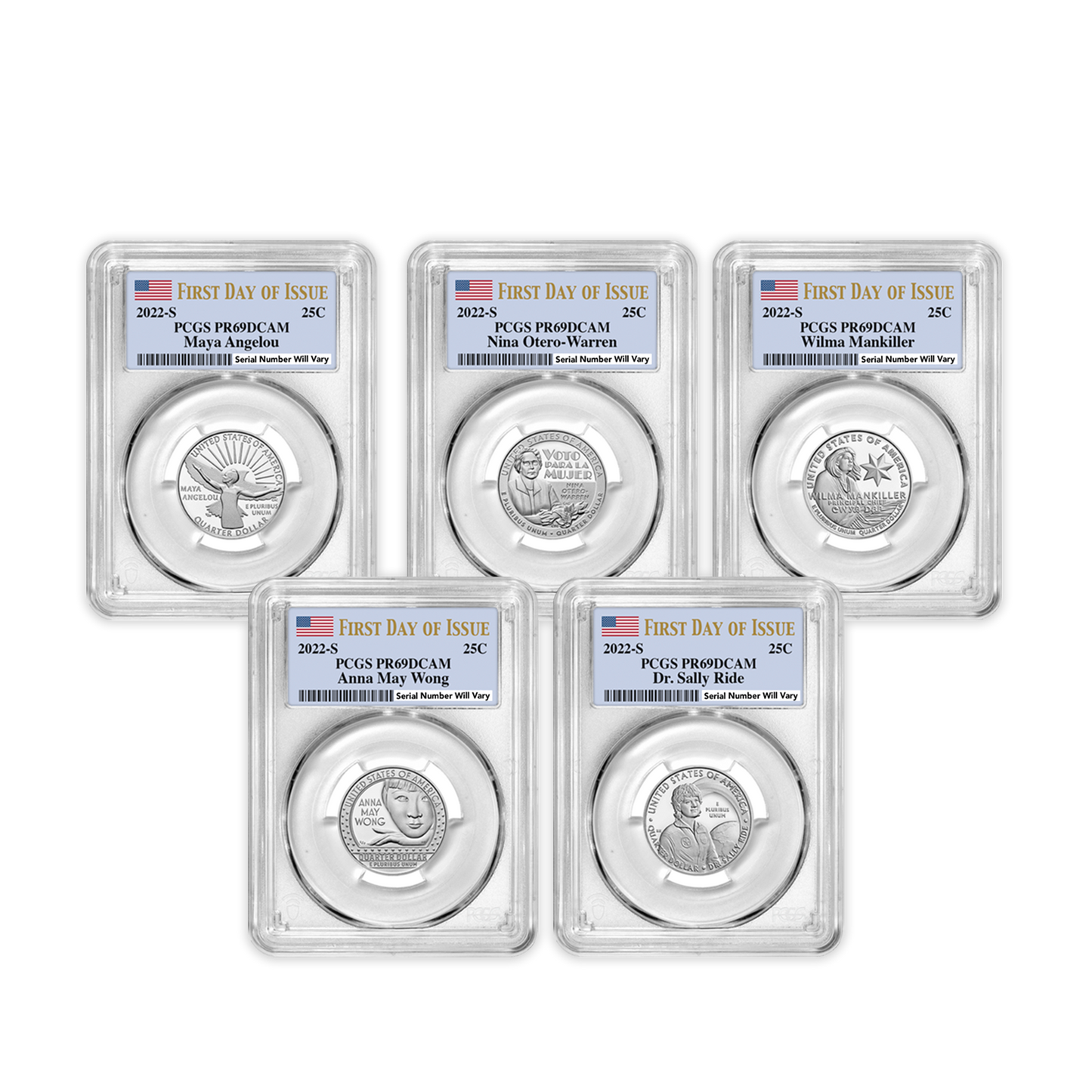 2022 American Women Proof Quarter Set - PCGS 69 FDOI