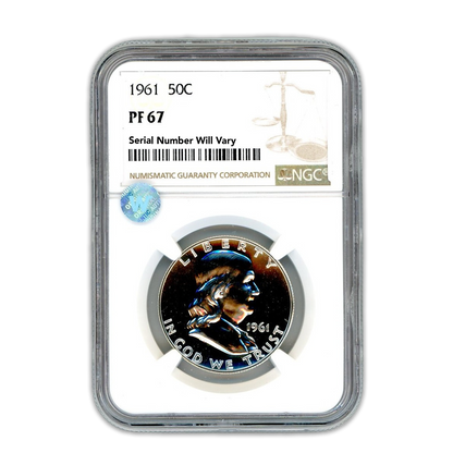 1961 Franklin Silver Half Dollar - NGC PF67 Sight White