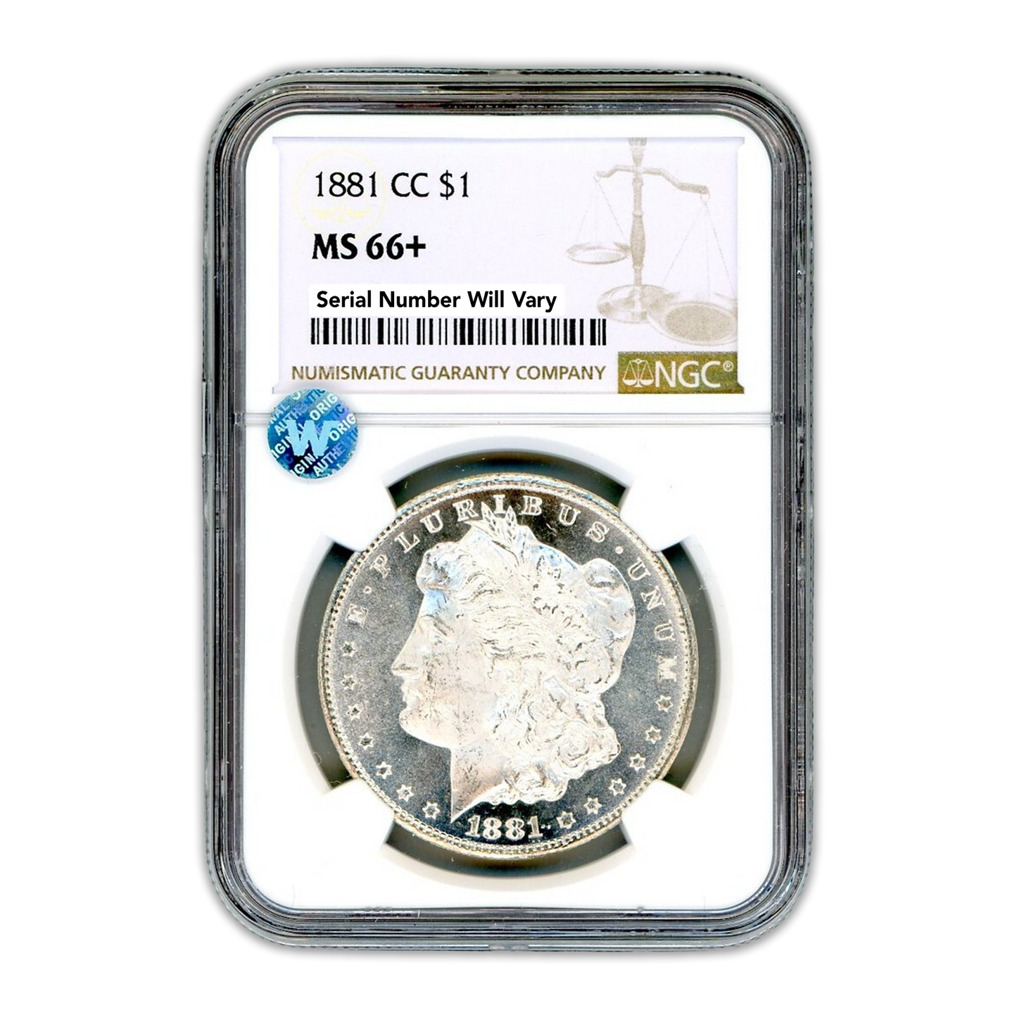 1881-CC Morgan Silver Dollar Carson City - MS66+ Sight White