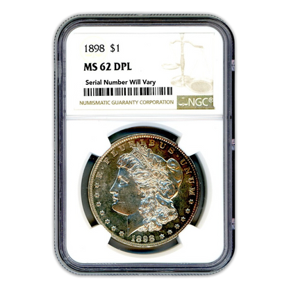 1898 Morgan Silver Dollar - NGC MS62 DPL