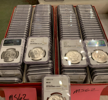 1898-O Morgan Silver Dollar New Orleans - NGC MS62