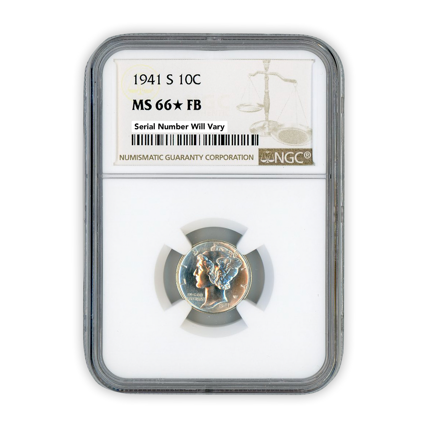 1941 S Mercury Dime San Francisco - NGC MS66 Star FB