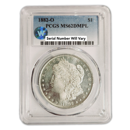 1882-O  Morgan Silver Dollar New Orleans - PCGS MS62DMPL Sight White