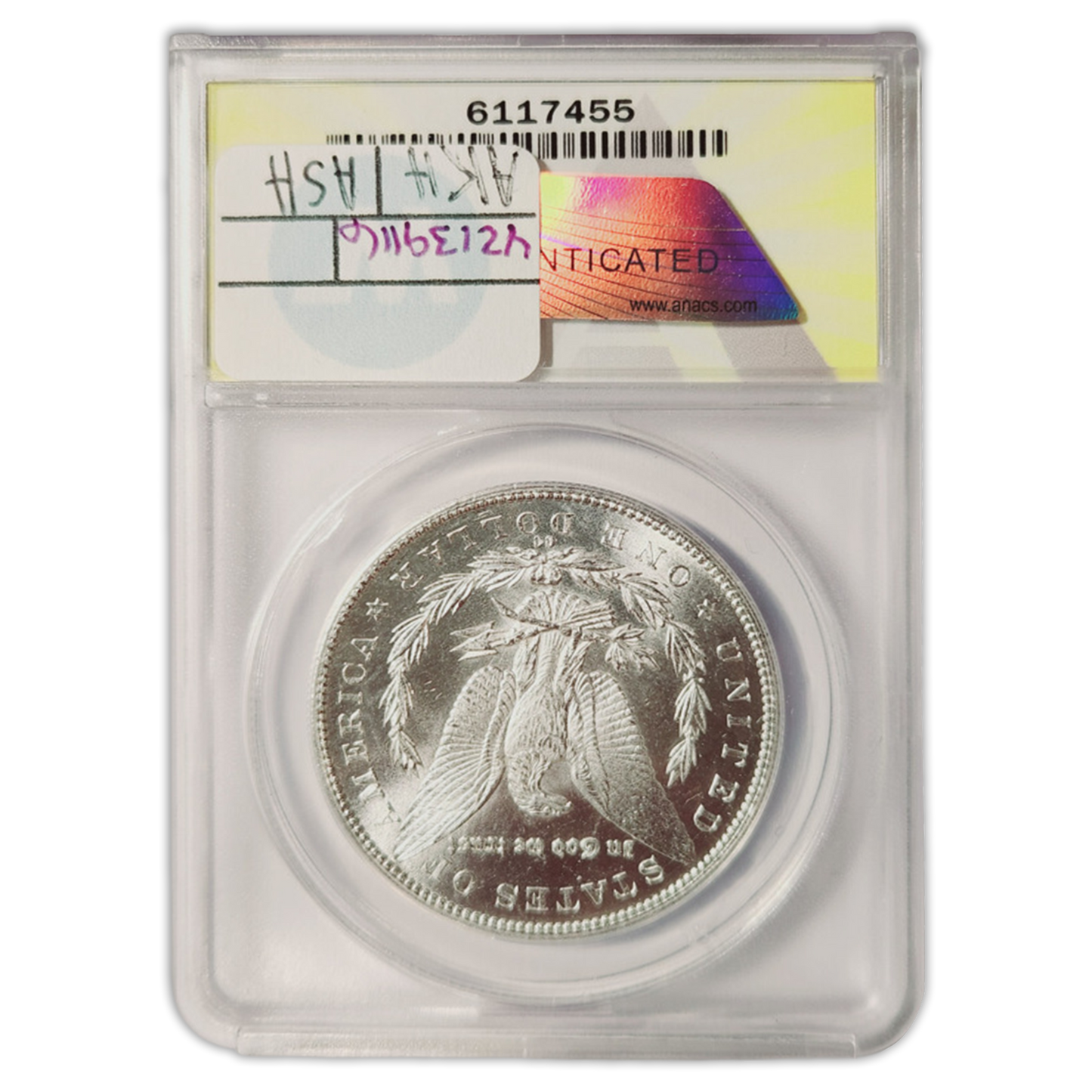1884-CC Morgan Silver Dollar Carson City - ANACS MS63 Sight White