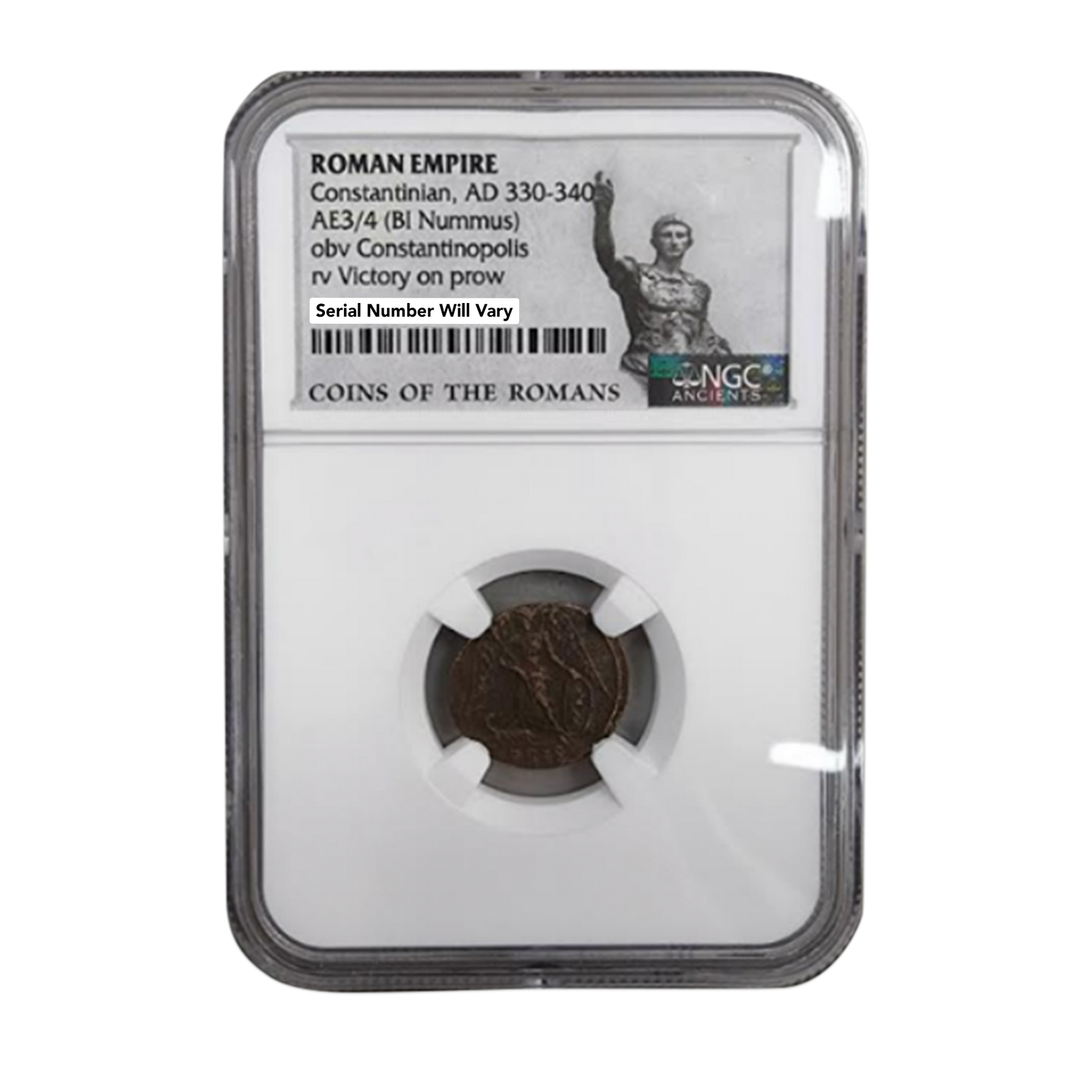 Ancient Roman Bronze Coin - Constantinoplis Guardian Angel NGC