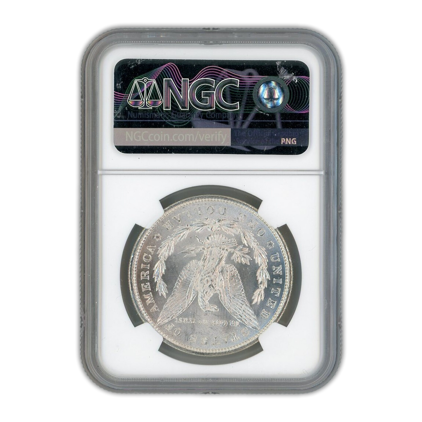1878 Morgan Silver Dollar Philadelphia 8 Tailfeathers - NGC MS64
