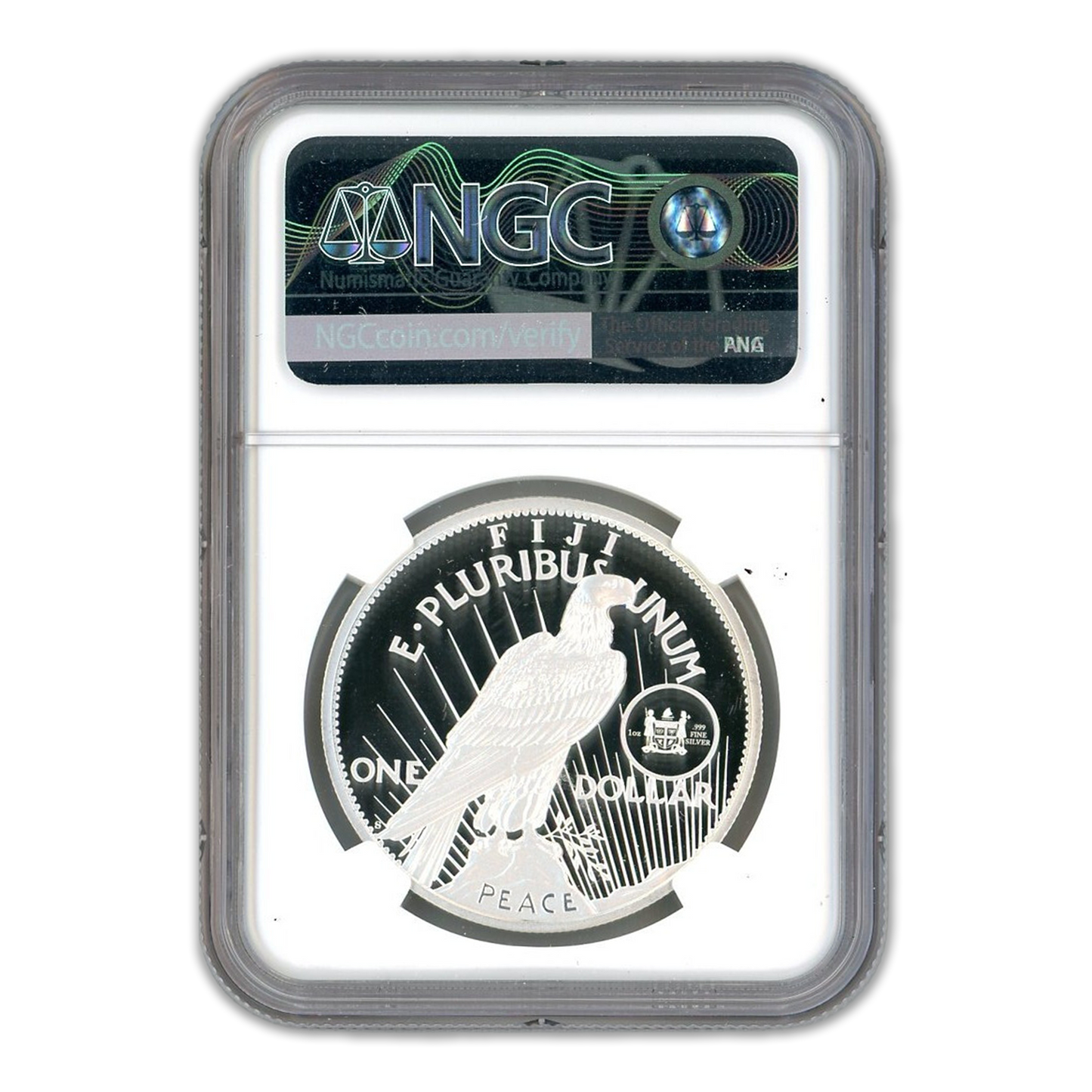 2023-S Peace $1 Fiji Silver Tribute - NGC In God We Trust Label GEM PROOF Early Release