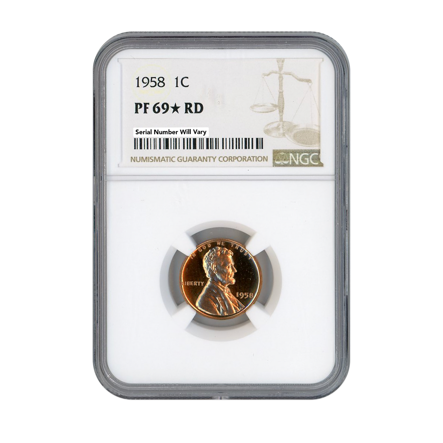 1958 Lincoln Cent - NGC PF69 Star RD