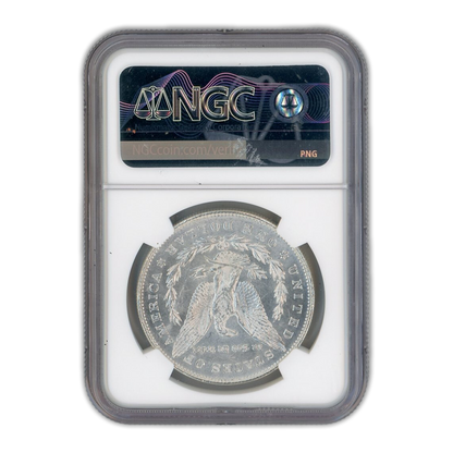 1878 Morgan Silver Dollar 7/8 Tailfeathers - Strong - NGC MS63 Sight White