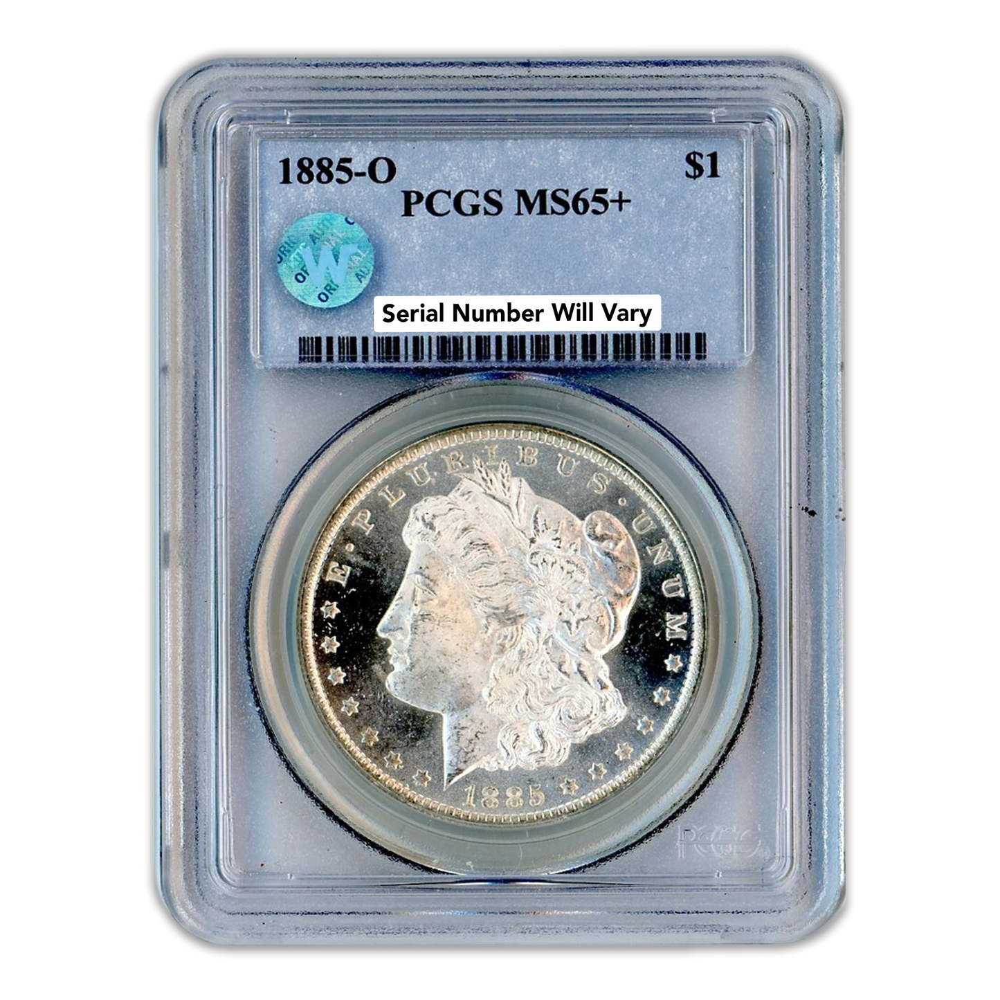 1885-O Morgan Silver Dollar New Orleans - NGC MS65+ Sight White