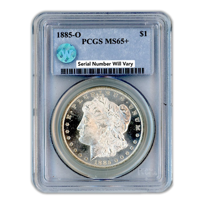 1885-O Morgan Silver Dollar New Orleans - NGC MS65+ Sight White