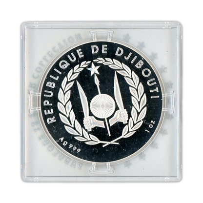 2020 Djibouti 200 DJF Waterbuck  - 1 oz Silver BU Fabulous 15 Privy Mark