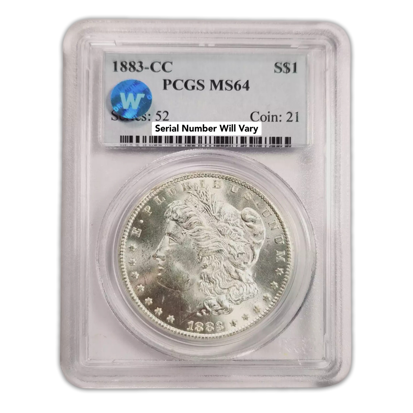 1883-CC Morgan Silver Dollar Carson City - PCGS MS64 Sight White