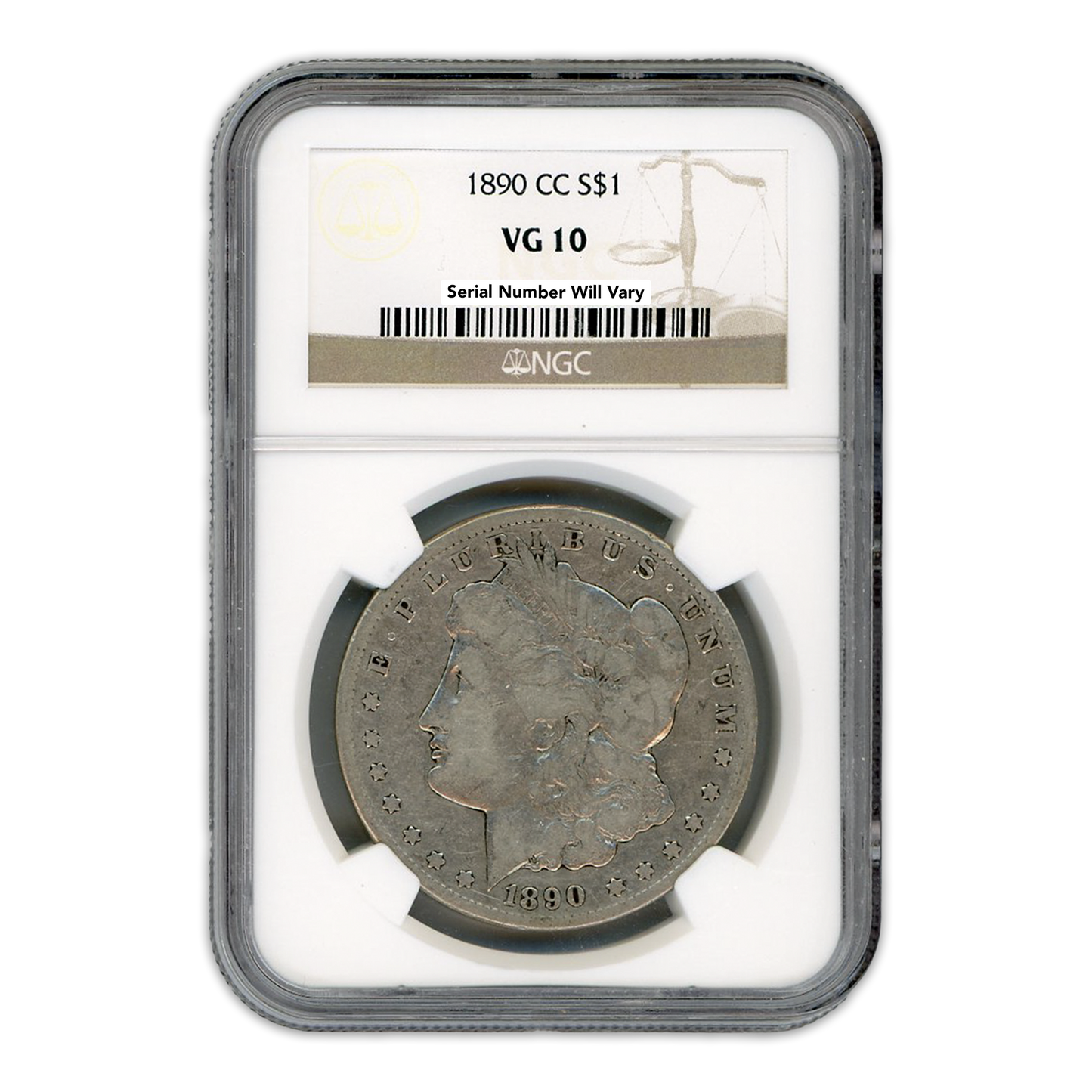 1890-CC Morgan Silver Dollar Carson City - NGC VG10
