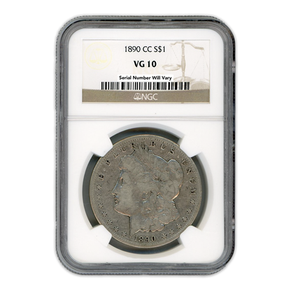 1890-CC Morgan Silver Dollar Carson City - NGC VG10