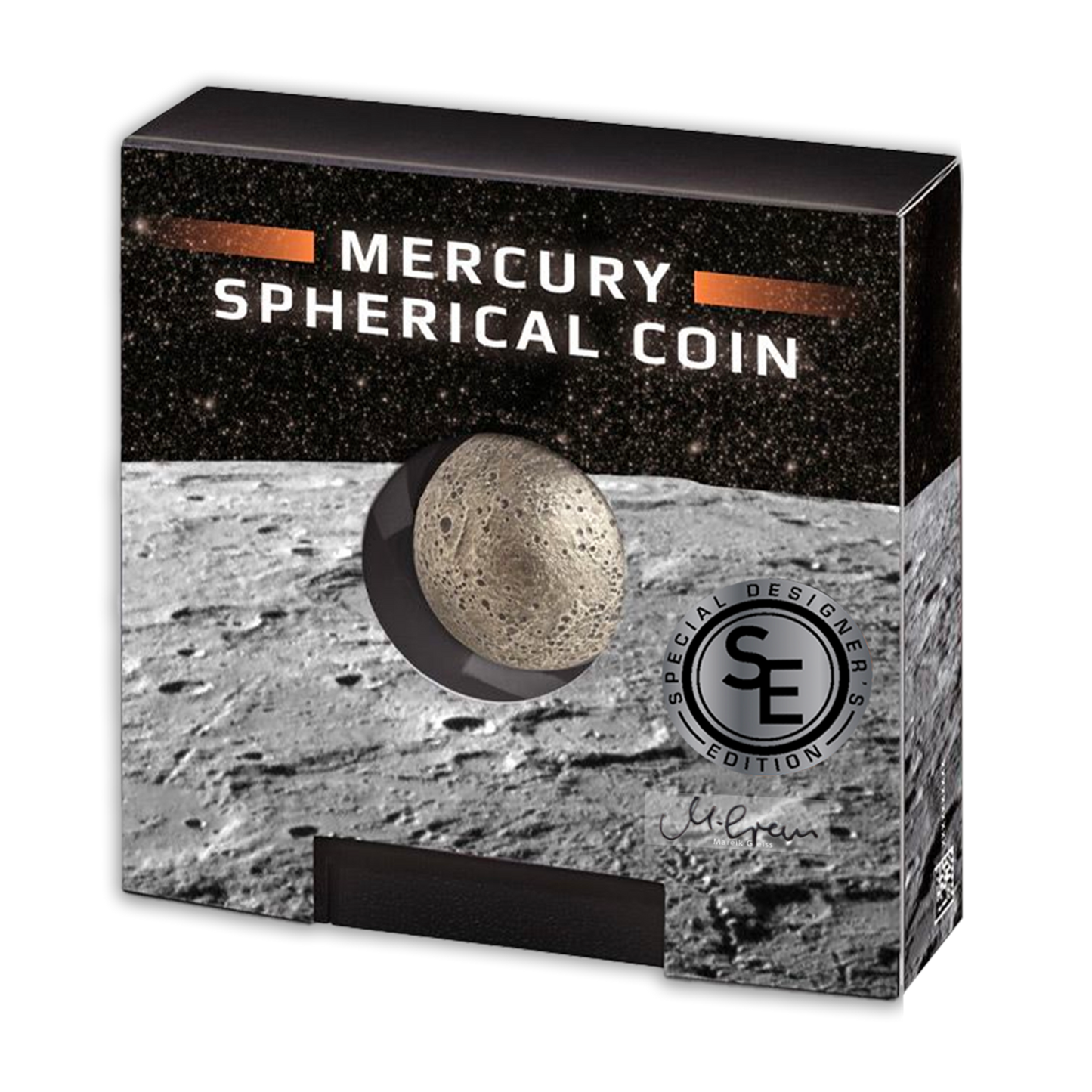 2022 Barbados Mercury Spherical 1 Oz Silver - Icon Mint - Designers Special Edition