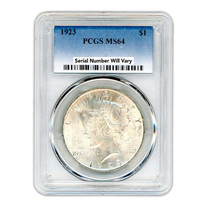 1923 Peace Silver Dollar Philadelphia - PCGS MS64