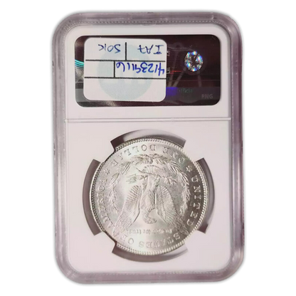 1878 Morgan Silver Dollar 7/8 Tailfeathers - Strong - CAC - NGC MS63 Sight White