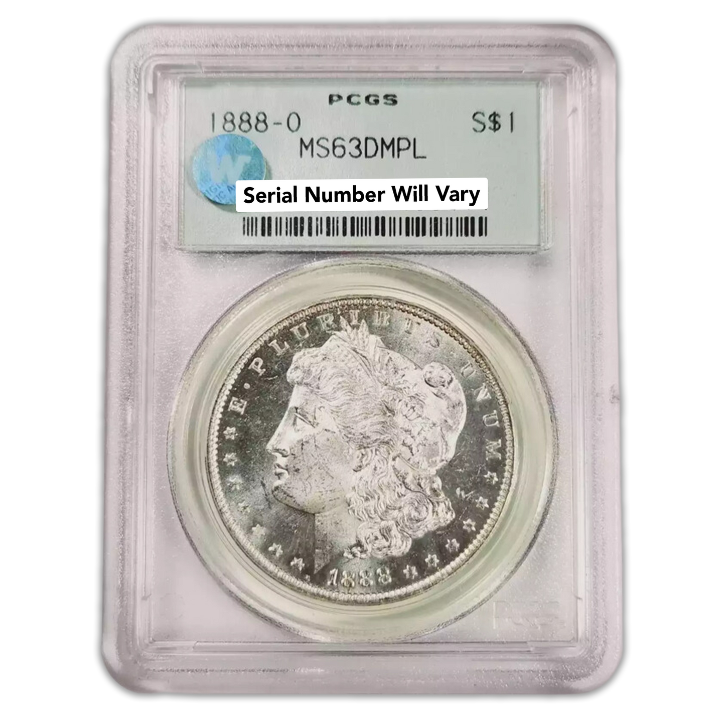 1888-O Morgan Silver Dollar New Orleans - PCGS MS63DMPL Sight White Old Green Holder