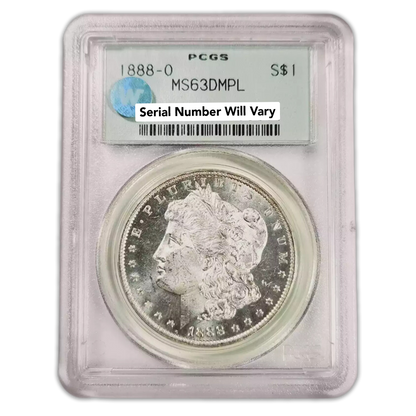 1888-O Morgan Silver Dollar New Orleans - PCGS MS63DMPL Sight White Old Green Holder