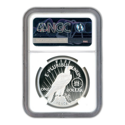 2023-D Peace $1 Fiji Silver Tribute - NGC In God We Trust Label PF70 Ultra Cameo Early Release