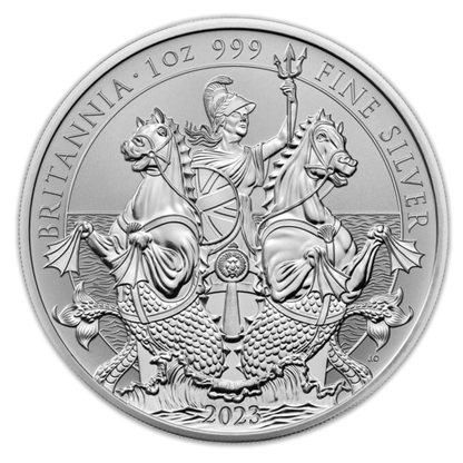 2023 1 oz Great Britian Britannia Proof & Reverse Proof 2 pc. Set