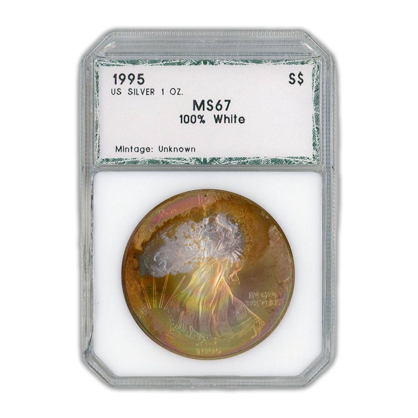 1995 Silver Eagle -Toning - PCI MS67