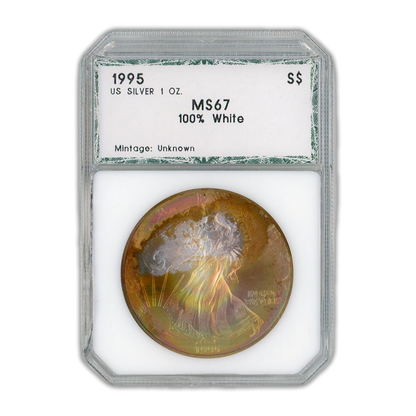 1995 Silver Eagle -Toning - PCI MS67