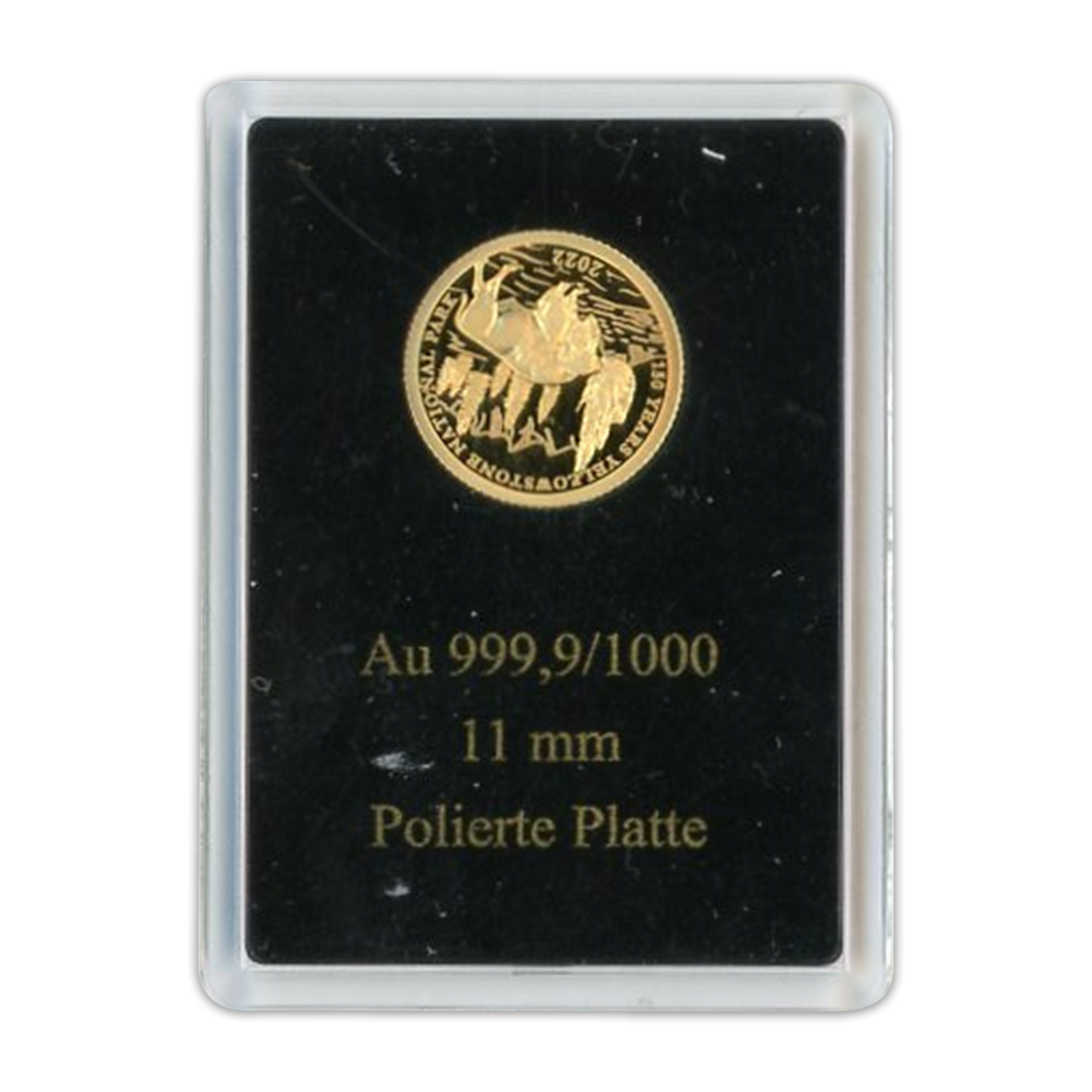 2022  Barbados Yellowstone National Park-150 Years 0.5 g Gold Proof