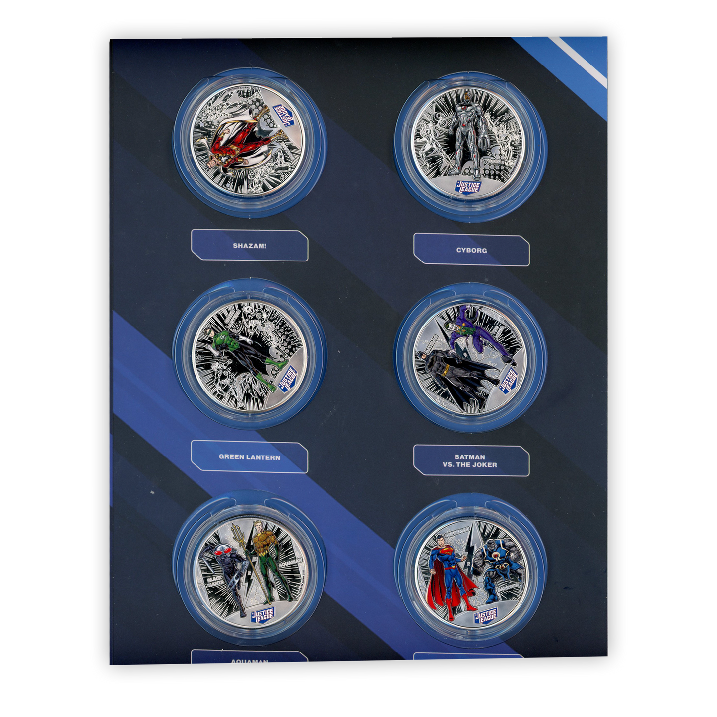 Justice League 1/2oz Silver Commemorative Coins 12 pc. Set