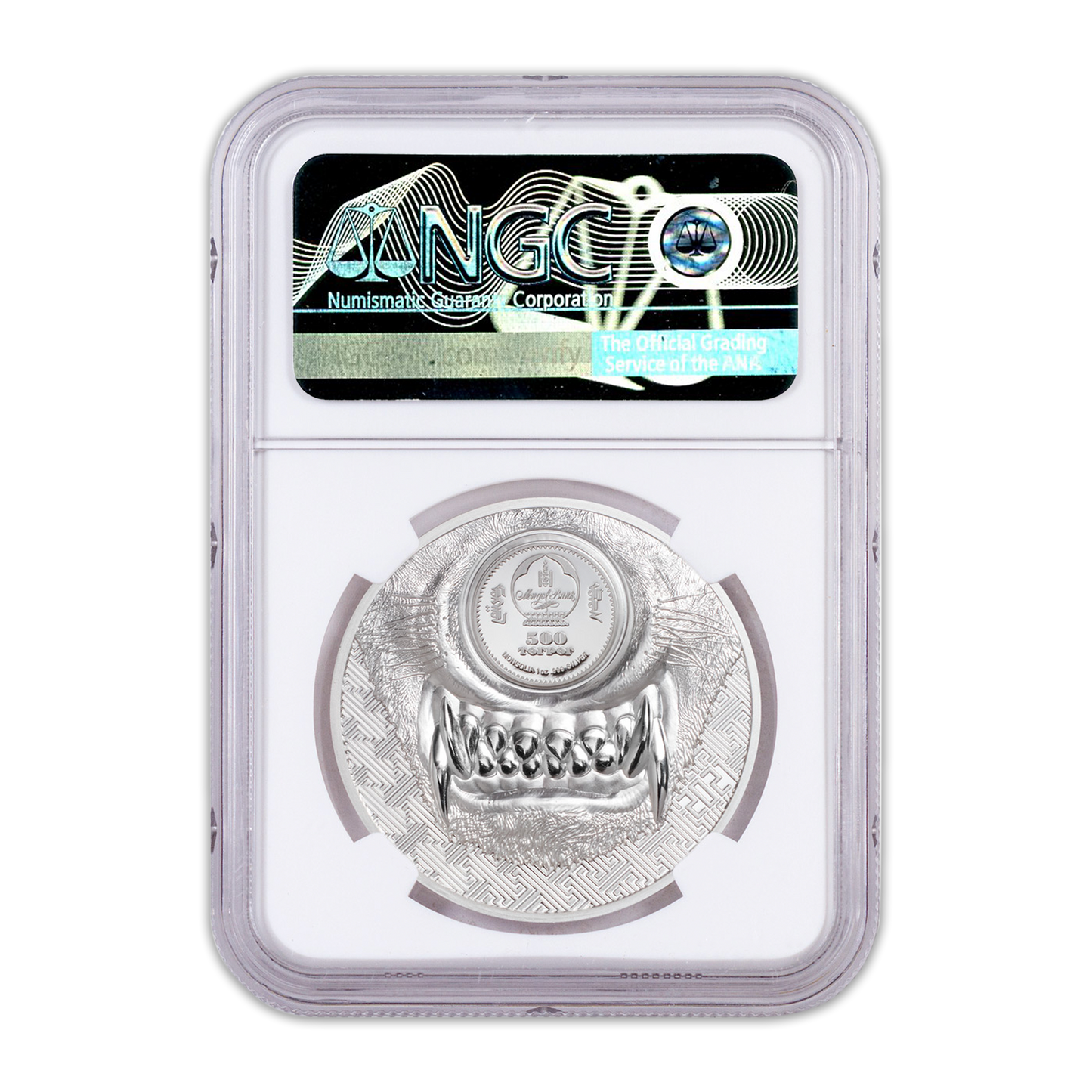 2021 1oz Mongolia Mystic Wolf - Ultra High Relief -1st Releases NGC PF70 Ultra Cameo