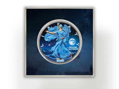 2022 Night Time Silver Eagle1 Oz Silver - Icon Mint Special Edition