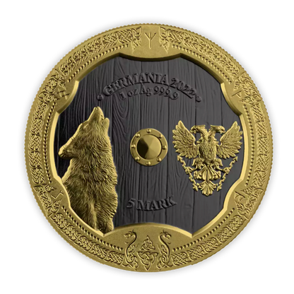 2022 Valkyries - Hildegard Valhalla 1 oz Silver Black Ruthenium & Gold  Brilliant Uncirculated