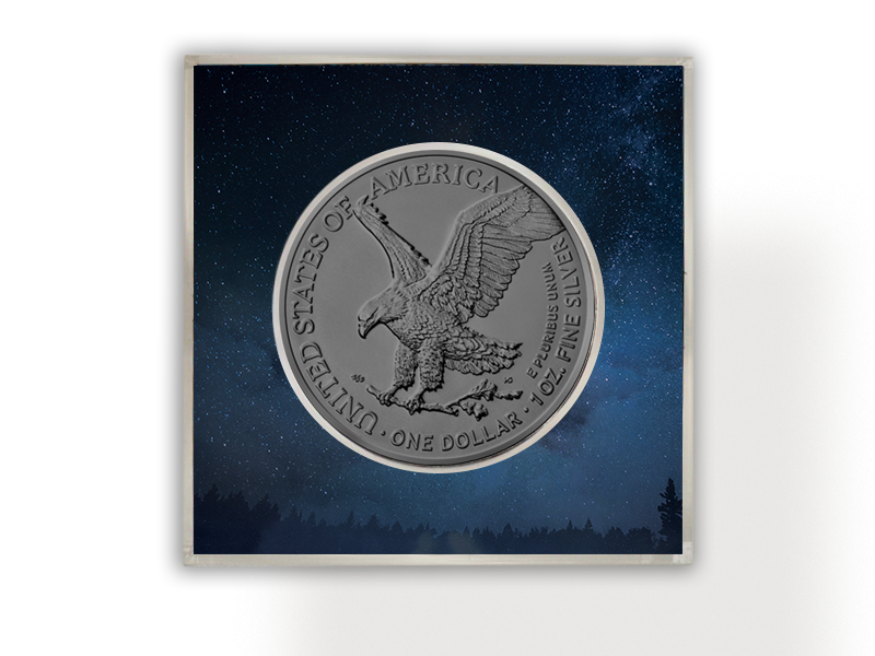 2022 Night Time Silver Eagle1 Oz Silver - Icon Mint Special Edition