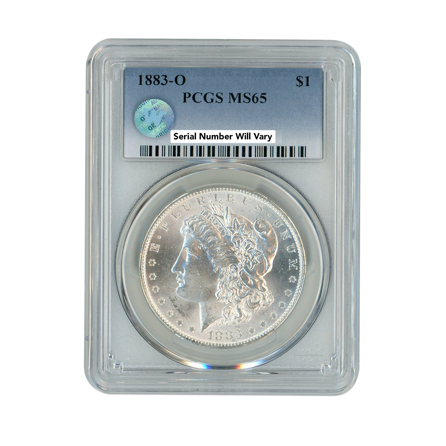 1883 O Morgan Silver Dollar New Orleans - PCGS MS65 Sight White