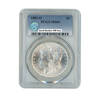 1883 O Morgan Silver Dollar New Orleans - PCGS MS65 Sight White