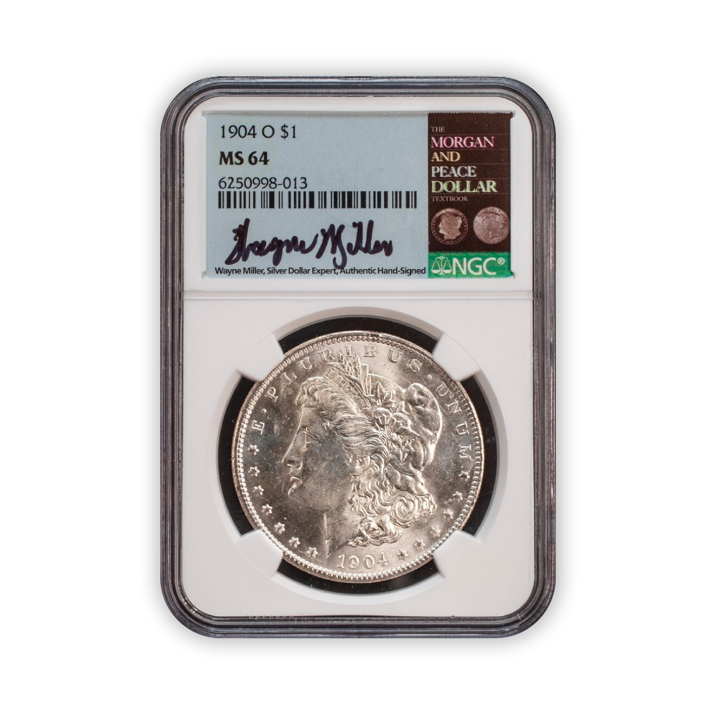 1904 Morgan Silver Dollar New Orleans - NGC MS64 Wayne Miller Signature Label