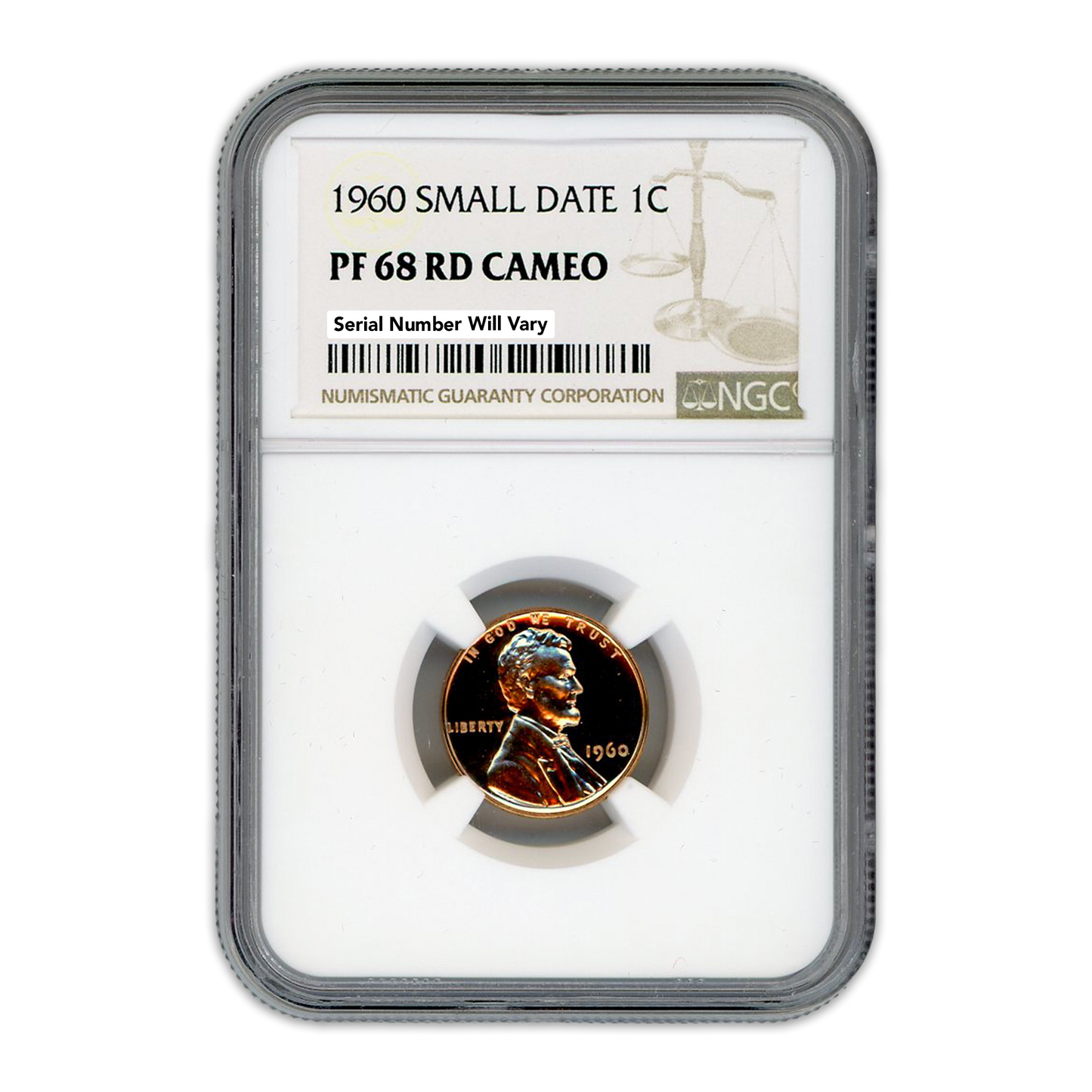 1960 Lincoln Cent - Small Date -  NGC PF68 RD Cameo