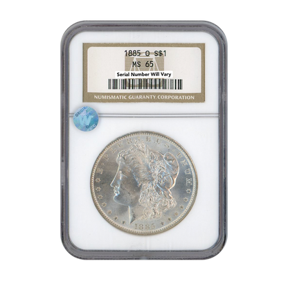 1885 Morgan Silver Dollar - New Orleans NGC MS65 Sight White