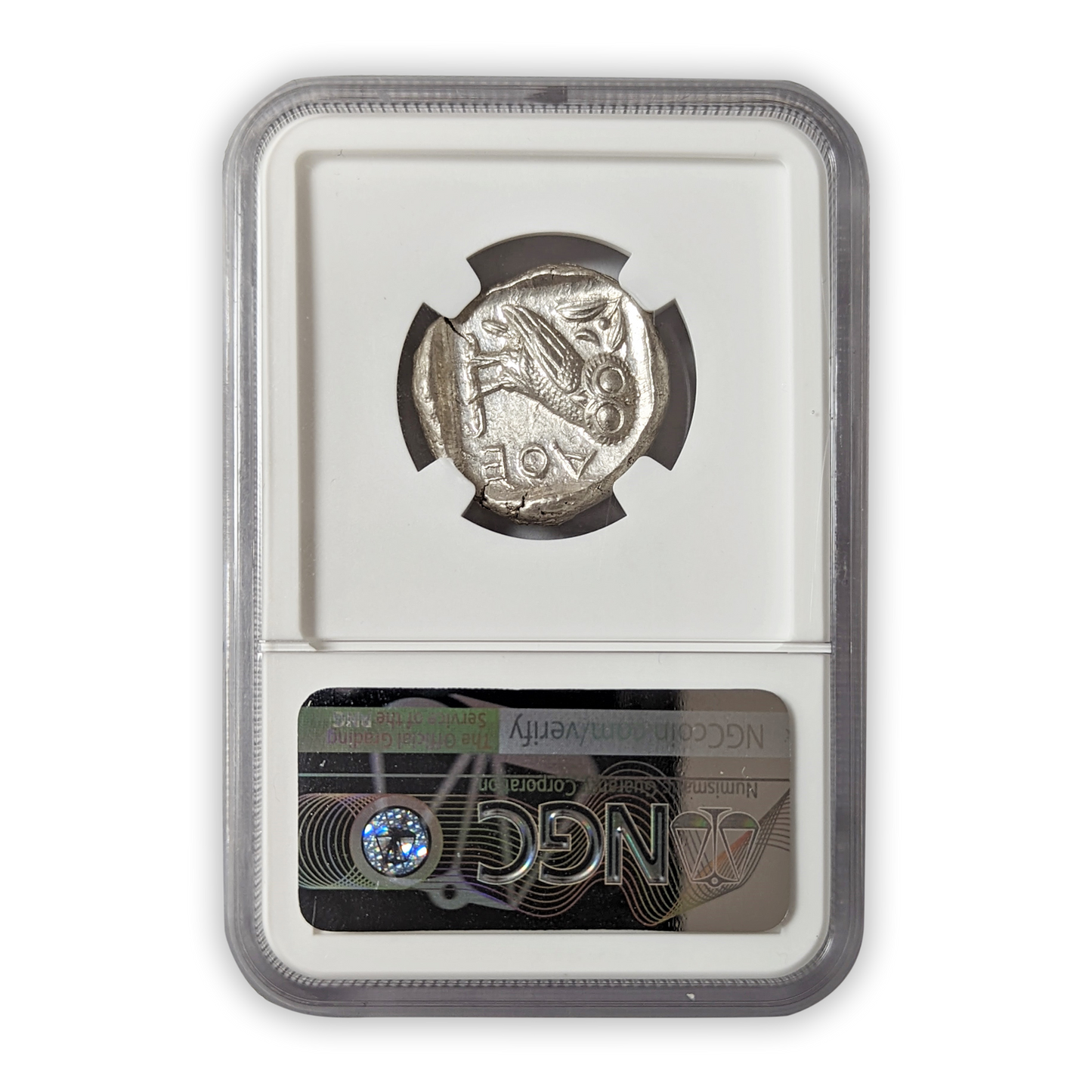 Attica, Athens AR Tetradrachm obv Athena NGC MS 5/5