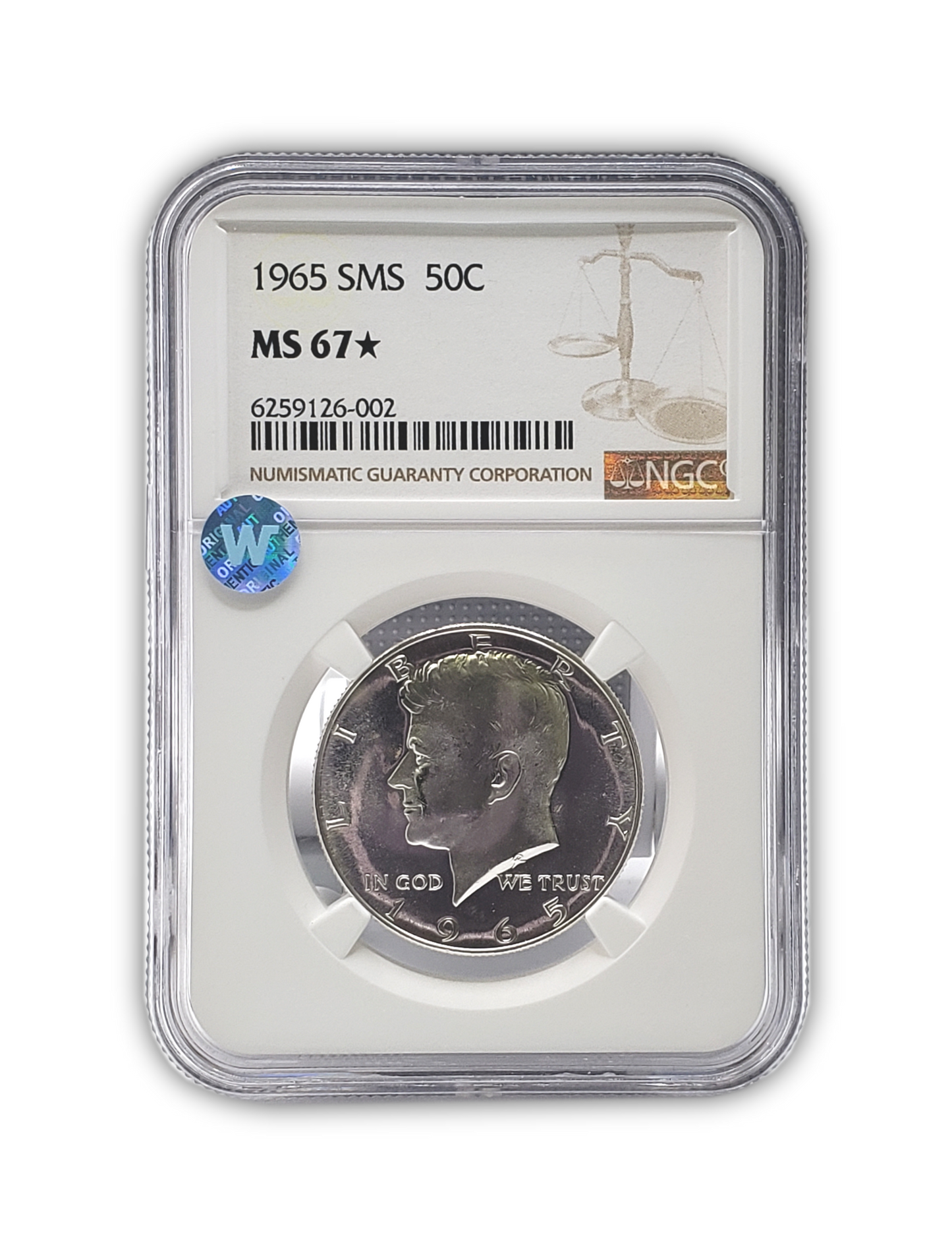 1965 Kennedy Half Dollar - Special Mint Set - NGC MS67 Star Sight White