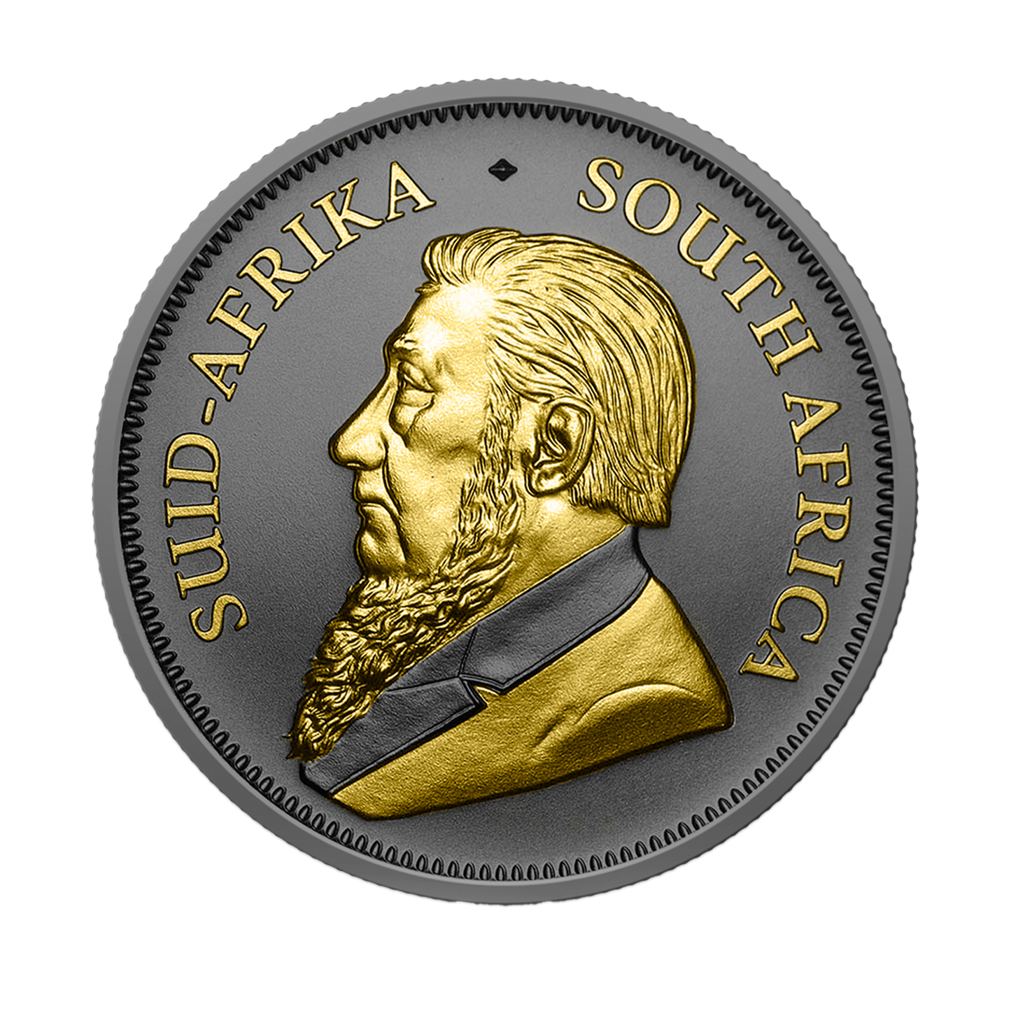 2022 Krugerrand Black Ruthenium & Gold Enhanced 1 oz Silver