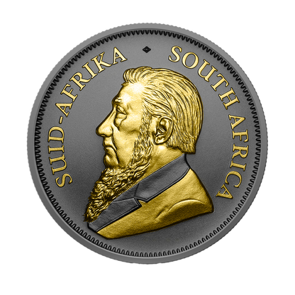 2022 Krugerrand Black Ruthenium & Gold Enhanced 1 oz Silver