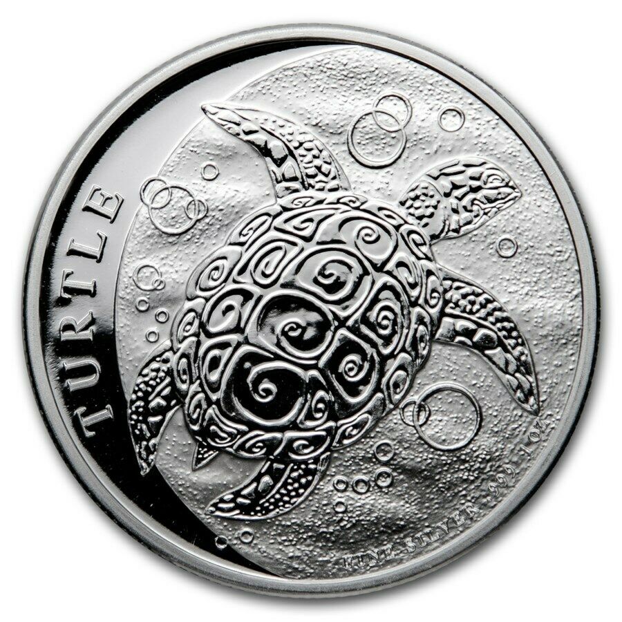 2021 Hawksbill Turtle 1 oz Silver -  New Zealand - Brilliant Uncirculated